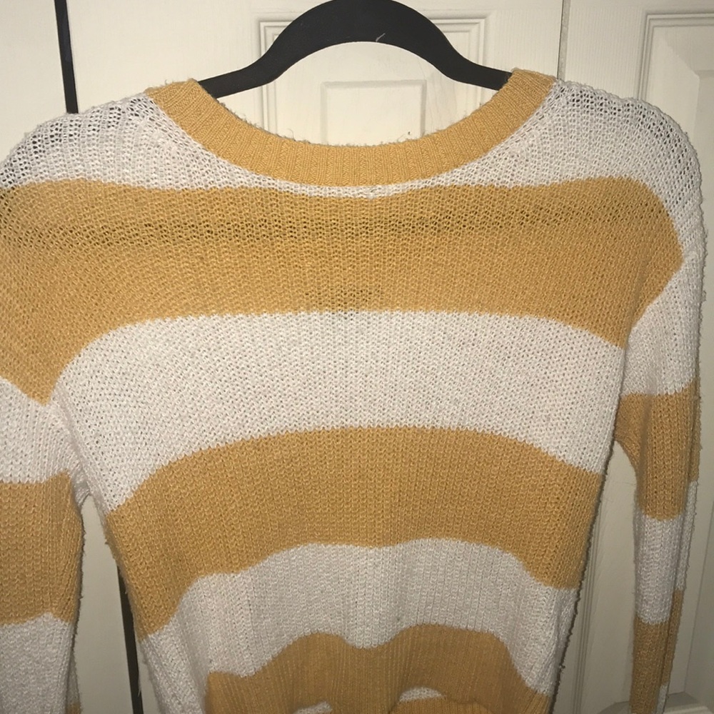 American eagle striped crop sweater